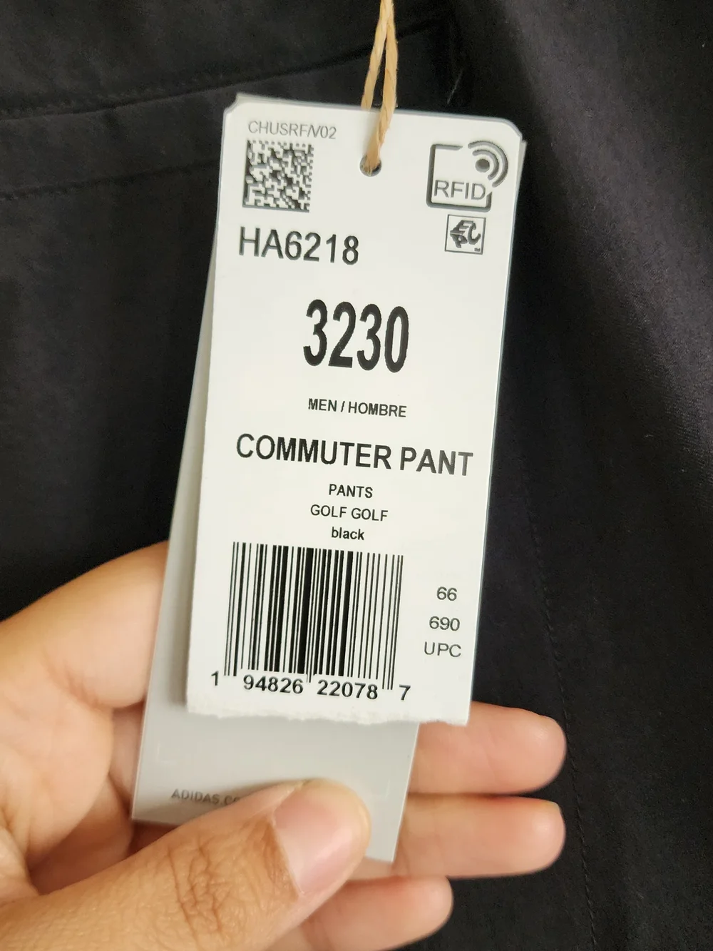 NWT Adidas Go-To Commuter Golf Pants Black Men’s Size 32x30 Jogger Style